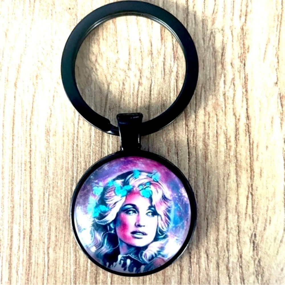 Dolly Parton Retro Unisex Keychain, Handmade, NWT